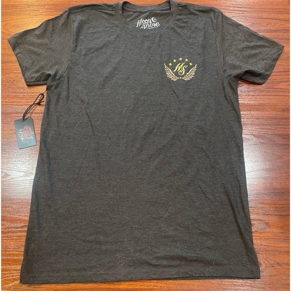 MOON SHINE SPIRIT CHARCOAL TEE SZ MEDIUM